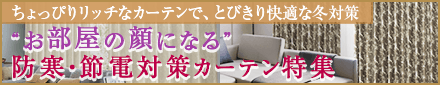 お部屋の顔になる防寒・節電対策