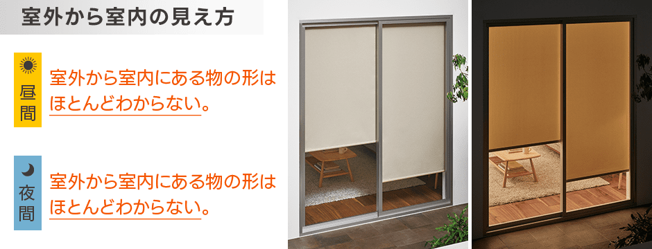 プライベートの室外からの見え方