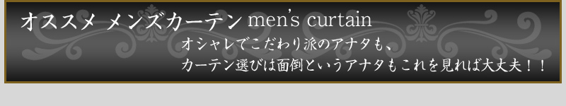 オススメ 男のカーテン