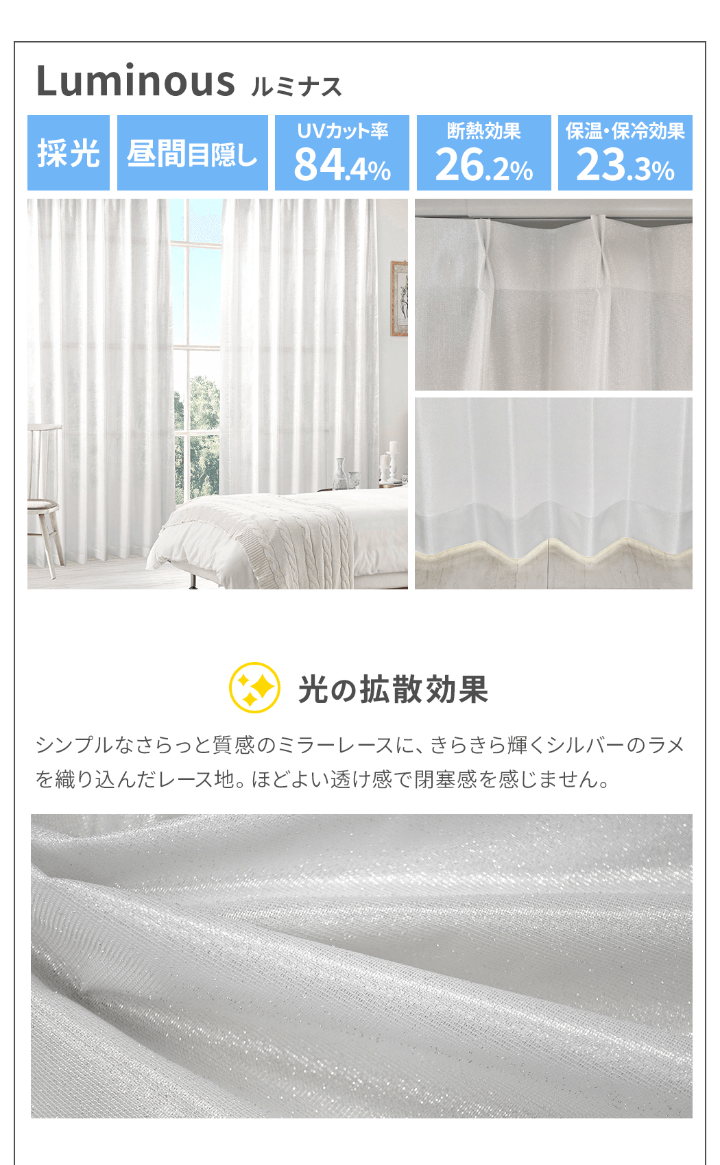光の拡散効果のある Luminous