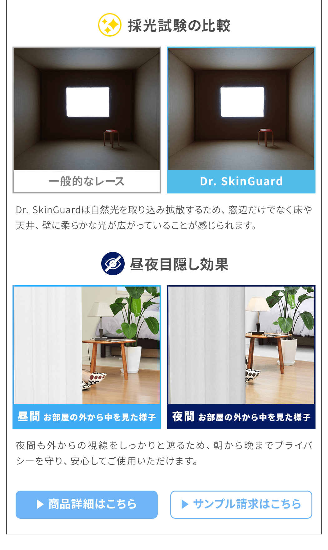 K-wave-L-akalook 採光試験の比較