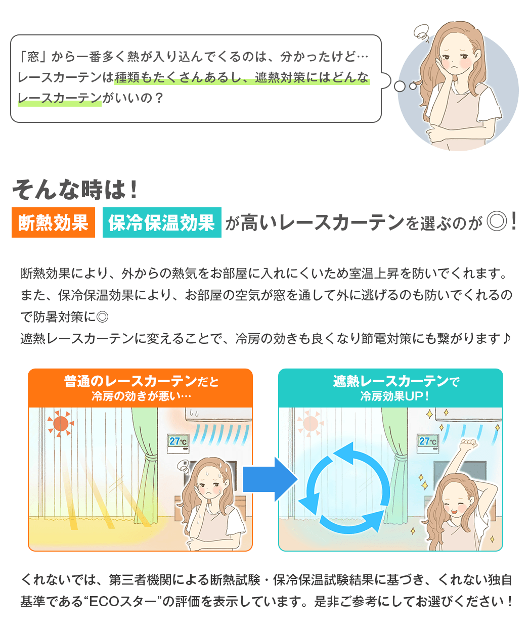 遮熱対策にはどんなレースカーテンがいいの？