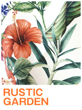 RUSTIC GARDEN ボタニカル柄