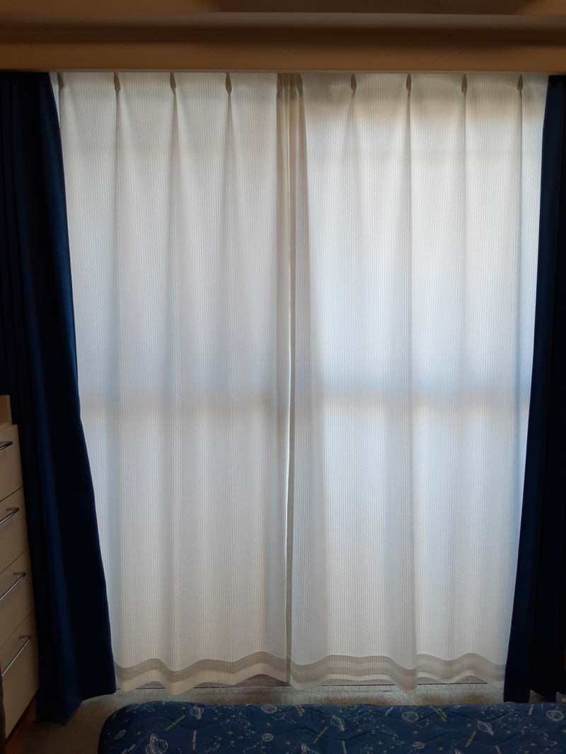 カーテン　幅150cm×丈240cm2枚　ジャガード サイズ：幅151～200cm×丈80～150cm：1枚 あたたかみのあるジャガード織