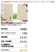 カーテンくれない 新ブランド「K-wave」シリーズ ドレープカーテン